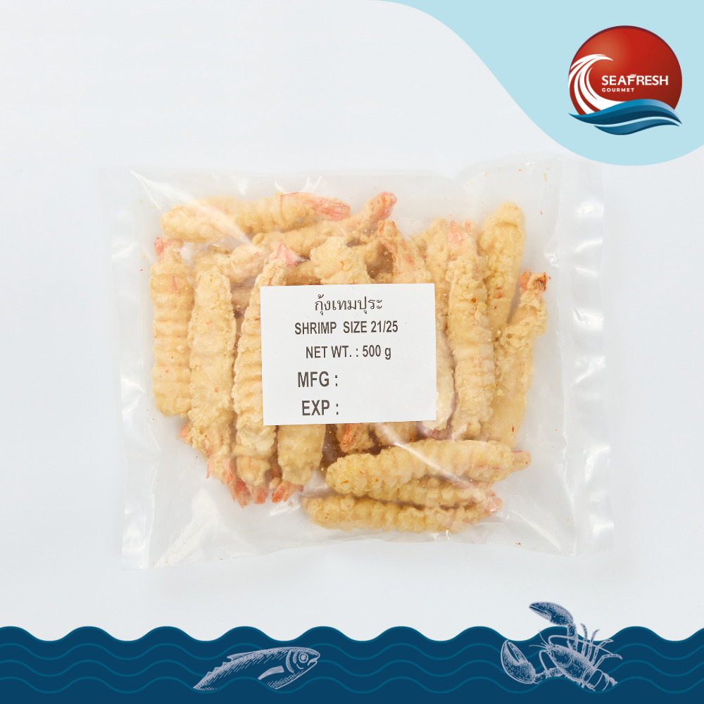 กุ้งเทมปุระแช่แข็ง Frozen Tempura Shrimp 500 G