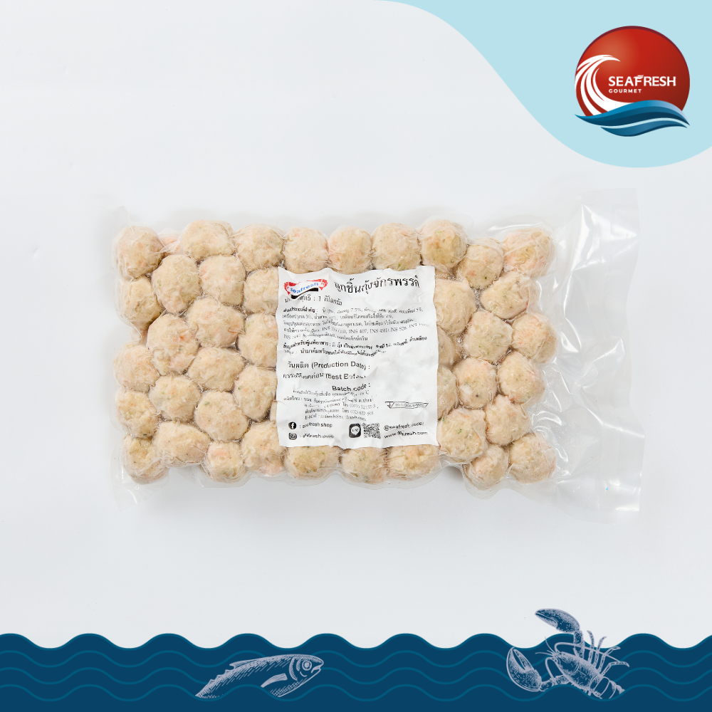 ลูกชิ้นกุ้งจักรพรรดิแช่แข็ง Frozen Emperor Shrimp Ball 12.5 G/1 KG