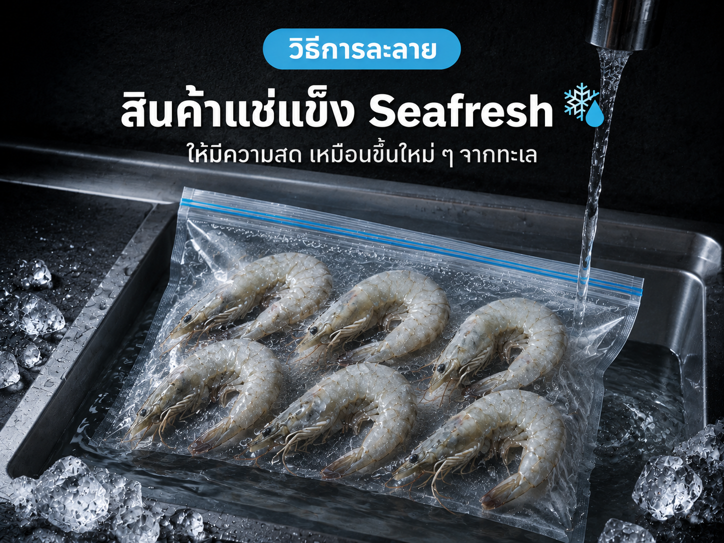 วิธีการละลายสินค้าแช่แข็ง Seafresh ให้มีความสด เหมือนขึ้นใหม่ ๆ จากทะเล