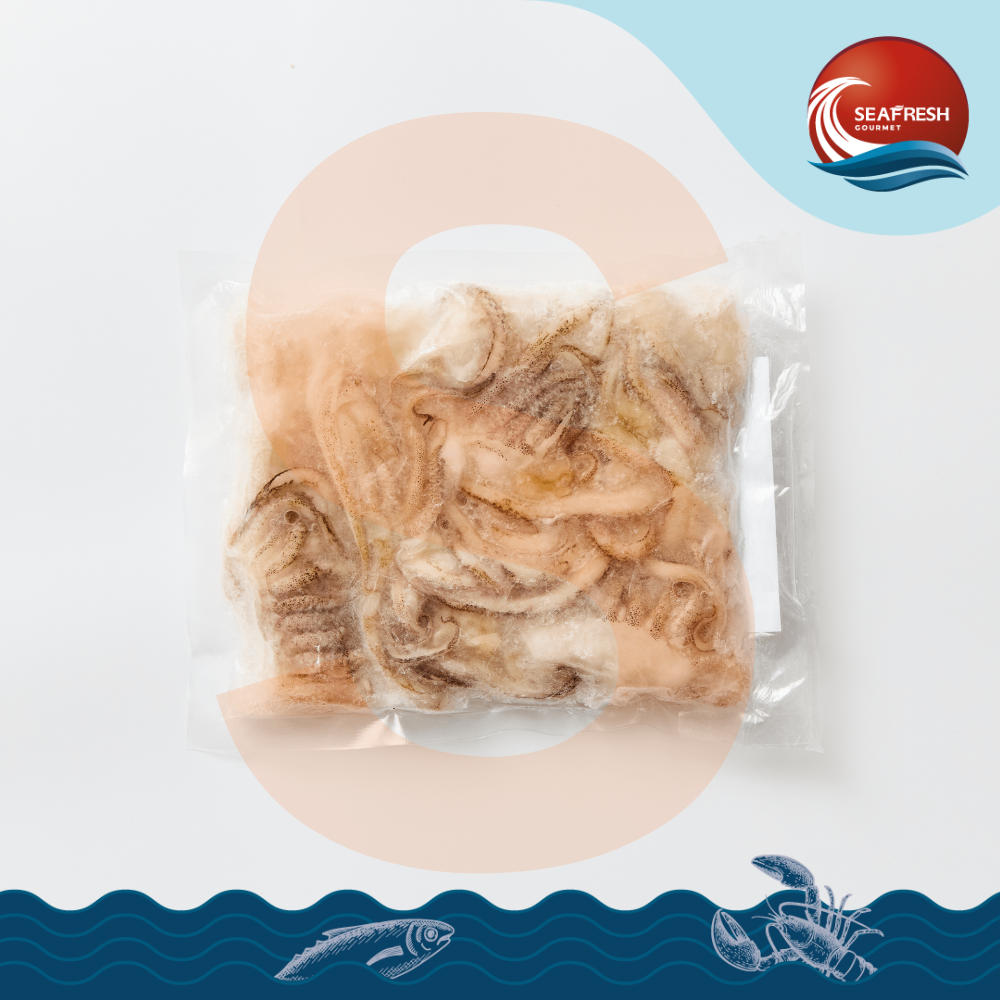 หนวดหมึกแช่แข็ง 
Frozen Squid Tentacle Mixed 1 KG